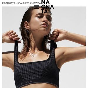 Nagnata merino blend houndstooth bralet